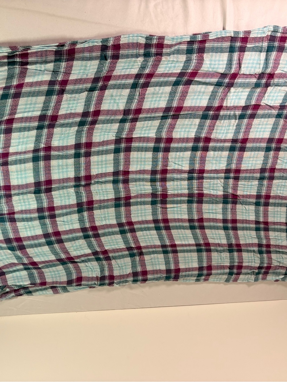 GAP Plaid oversized scarf/ wrap in Teal and Burgundy